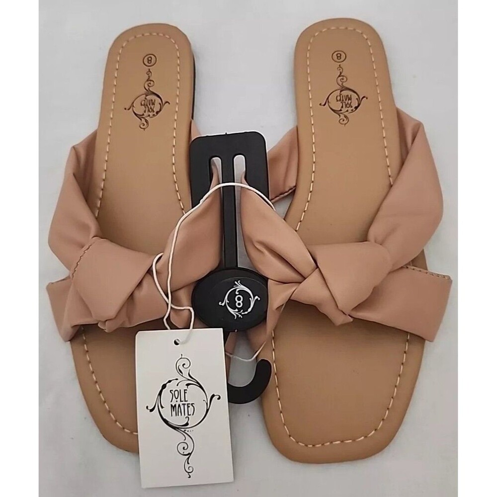 Sole Mates Women’s Mauve Cross Strap Sandal Size 8 Summer New